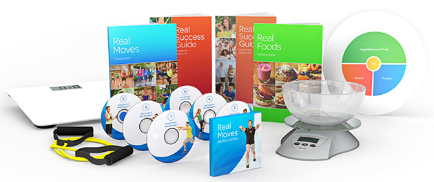 Real Appeal Success kit with food and weight scales, recipes, workout DVDs and more.