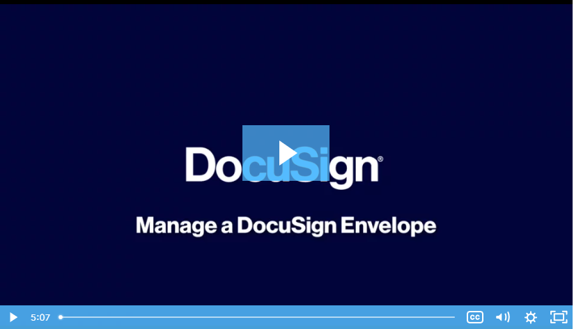 manage a docusign envelope